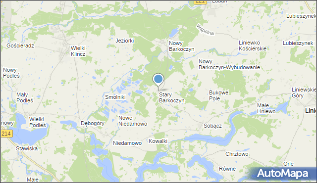 mapa Stary Barkoczyn, Stary Barkoczyn na mapie Targeo